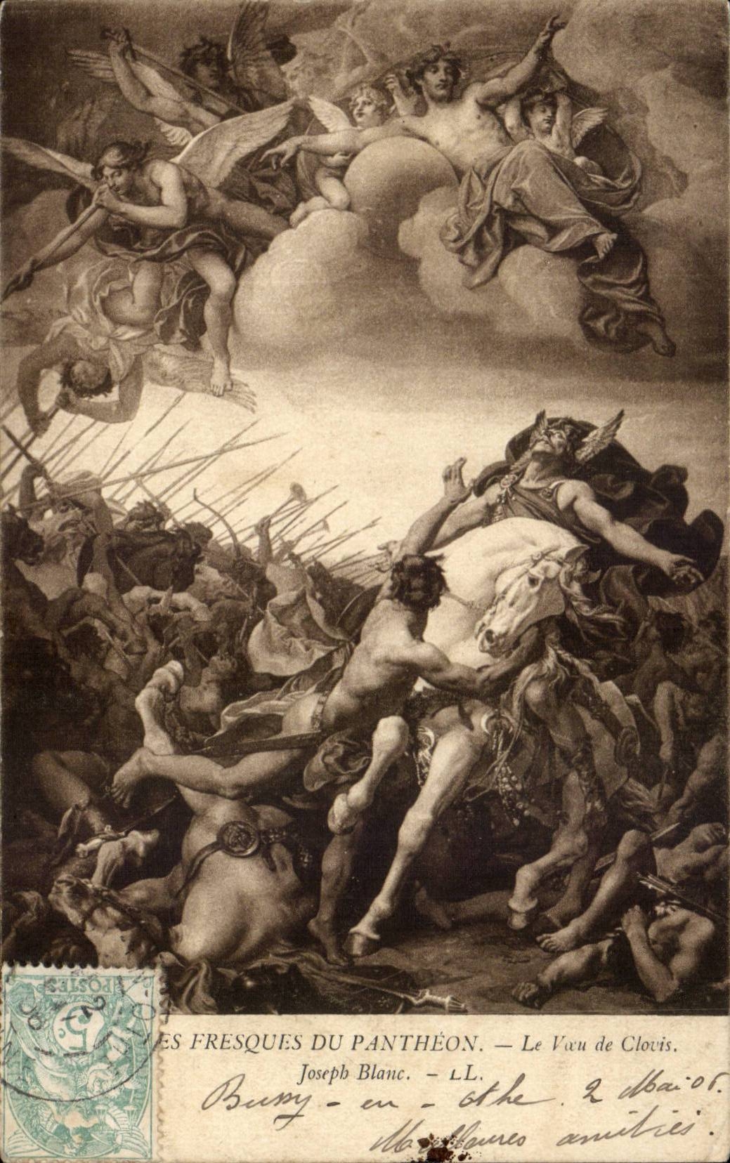 Paris - 5 - Frescos of the Pantheon - CPA