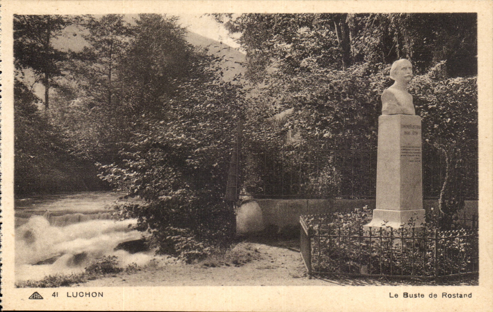 Luchon - the Bust of Rostand - CPA