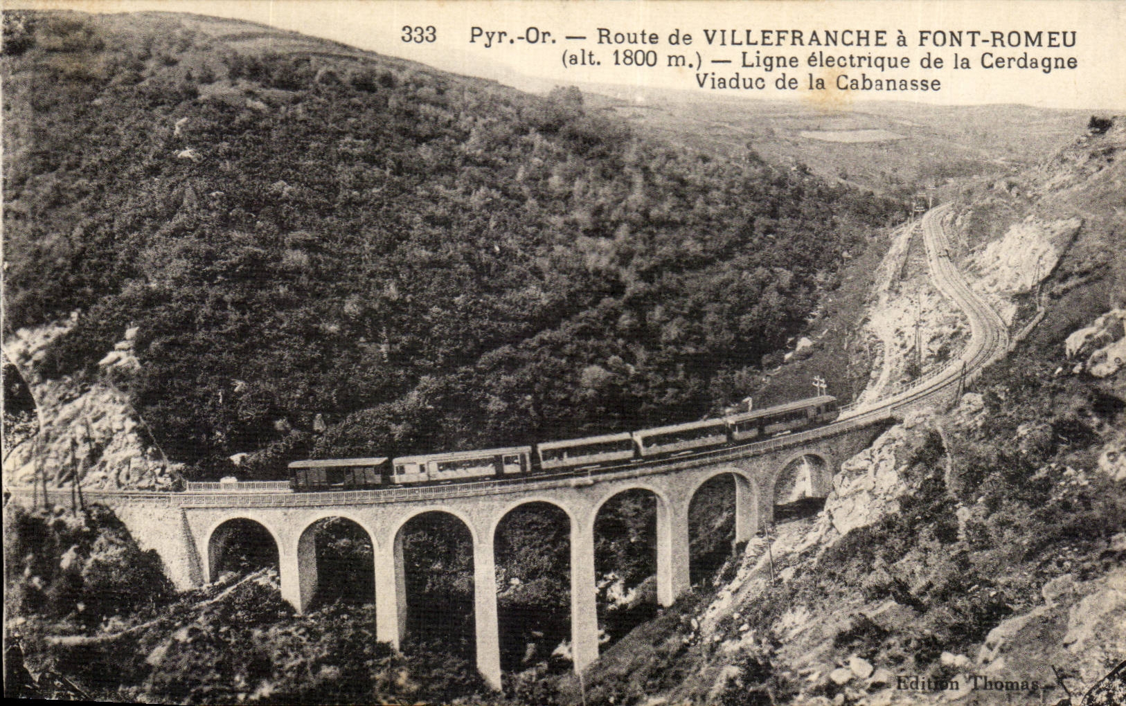 Route de Villefranche has Font Romeu - Electric line of Cerdagne - train - zug - CPA