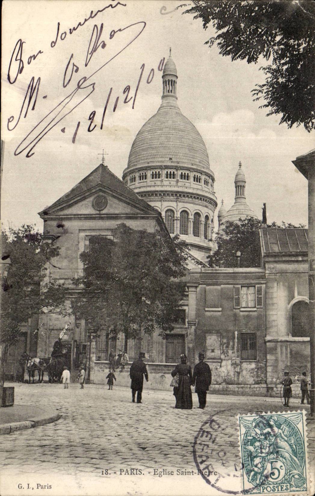 Paris - 5 - Church Saint Pierre - CPA