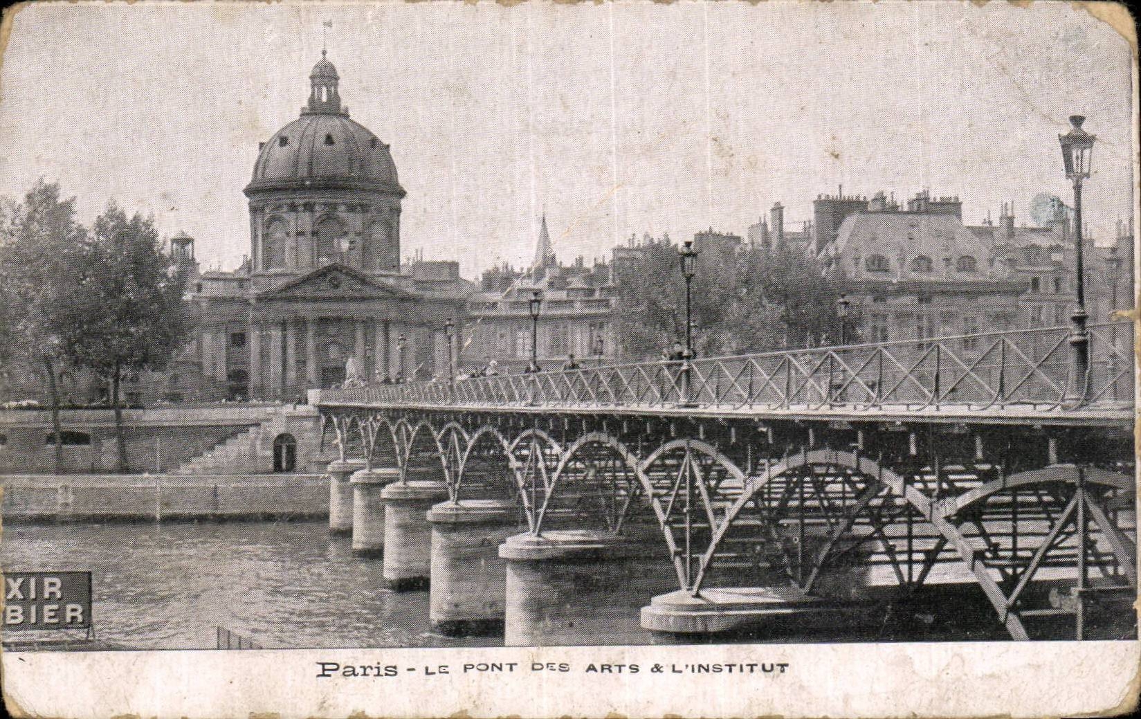 Paris - 1 - Le Pont des Arts et l'Institut - CPA