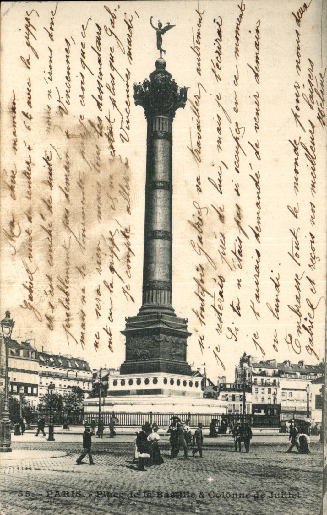 Paris - 10 - Place of the Bastille - CPA