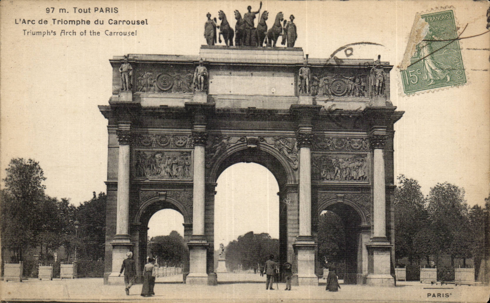 Paris - 1 - L'Arc de Triomphe du Carrousel - CPA 