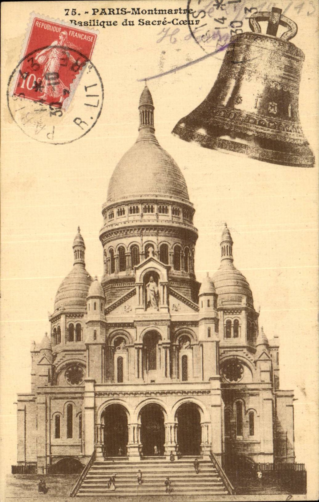 Paris - 18 - Sacre Coeur - Montmartre - cloche - CPA