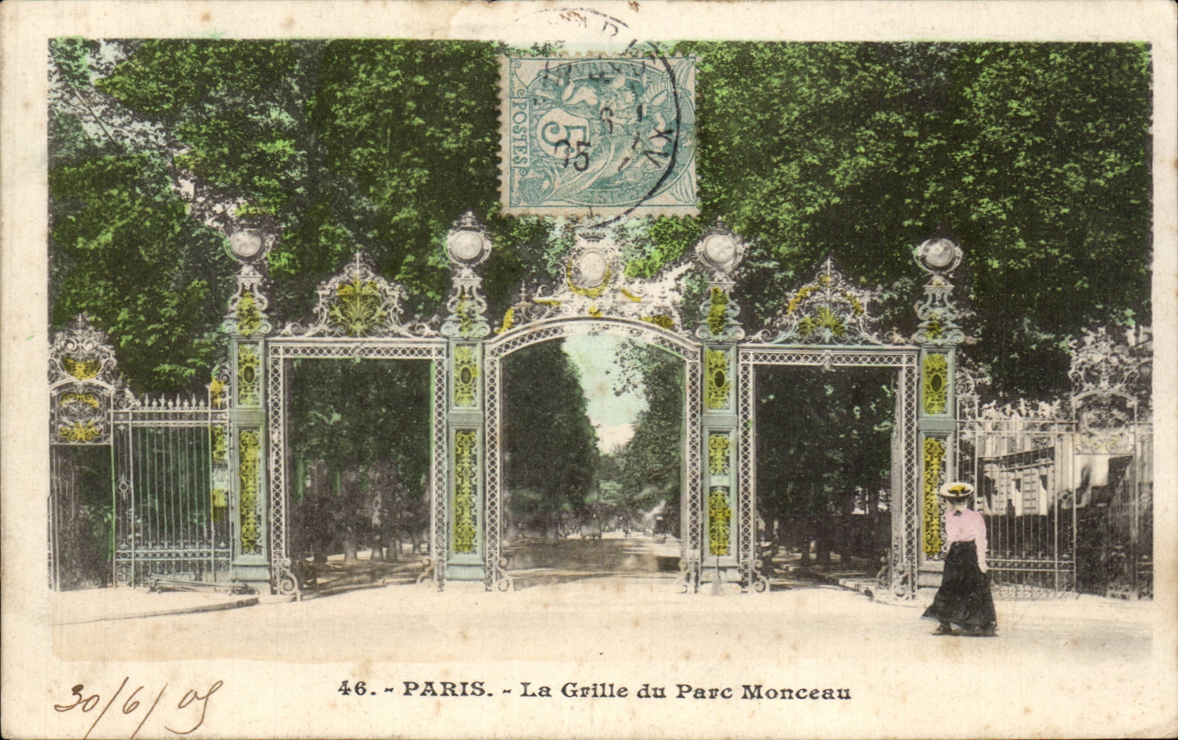 CPA Paris the grid of the park Heap