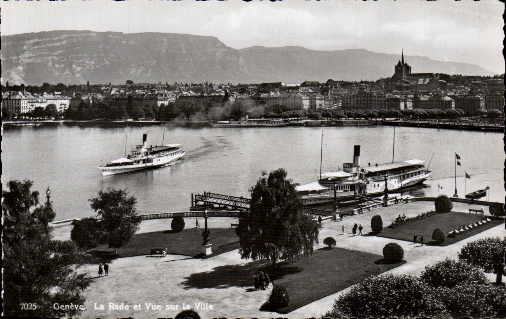 Swiss CPSM Geneva roads and sight on the city