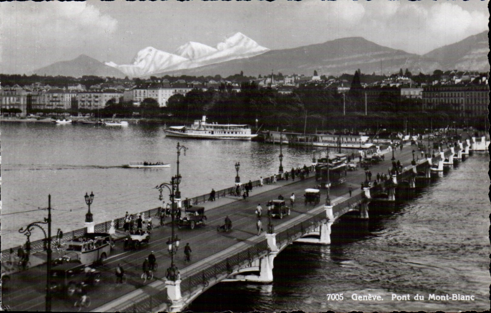 Swiss CPSM Geneva Bridge of Mont Blanc