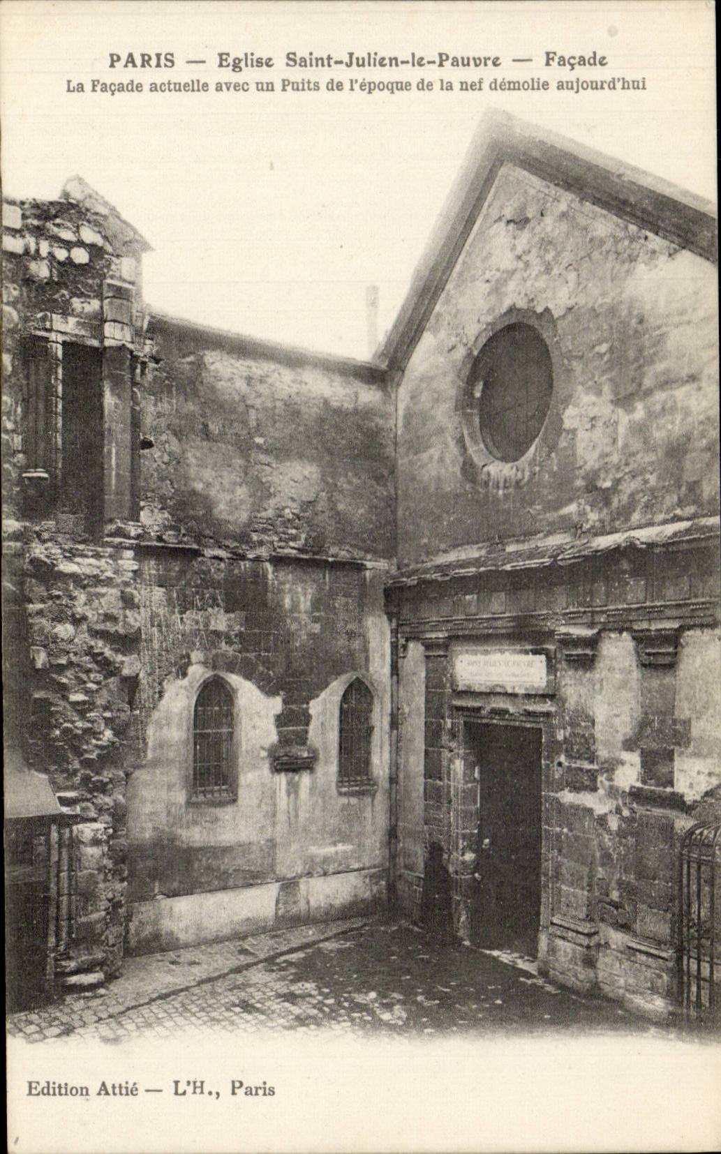 CPA Paris Eglise Saint Julien le Pauvre Facade