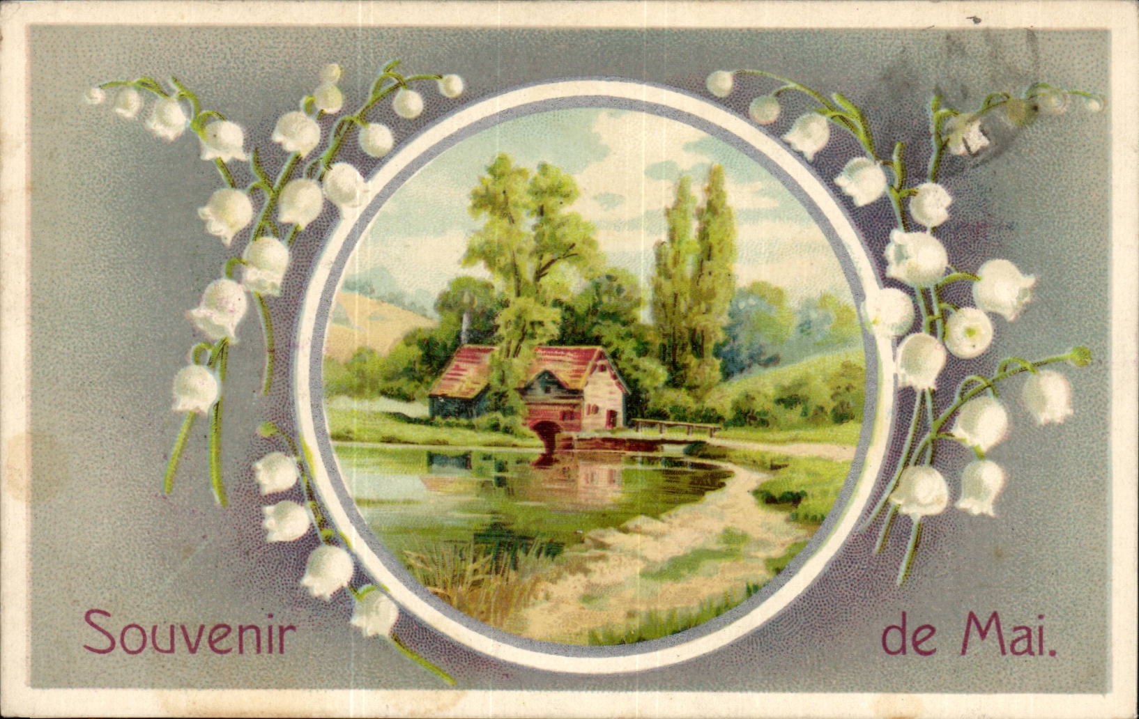 CPA Fantasy Souvenir of May Lily of the valley