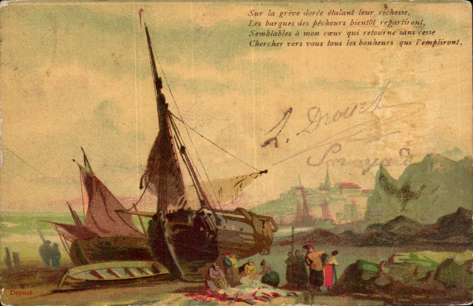 CPA Fantaisie Bateaux 