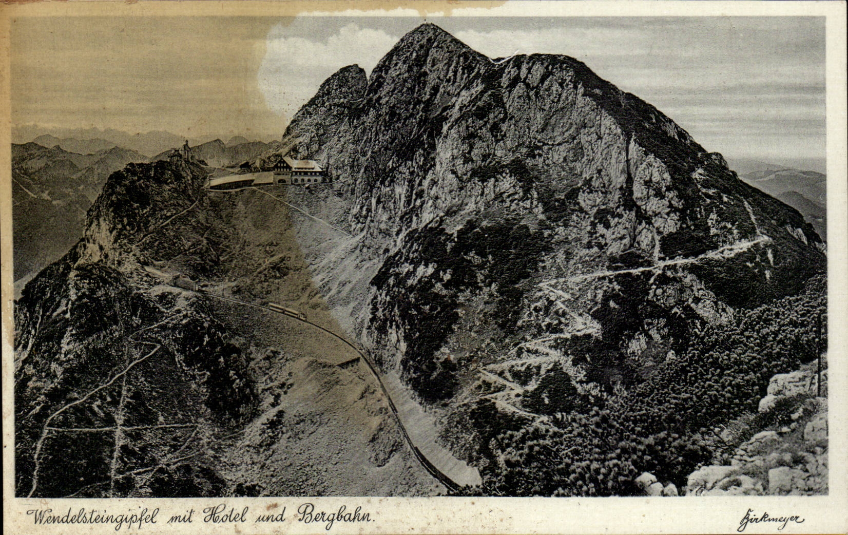 CPA Wendelsteingipfel put Hotel und Bergbahn