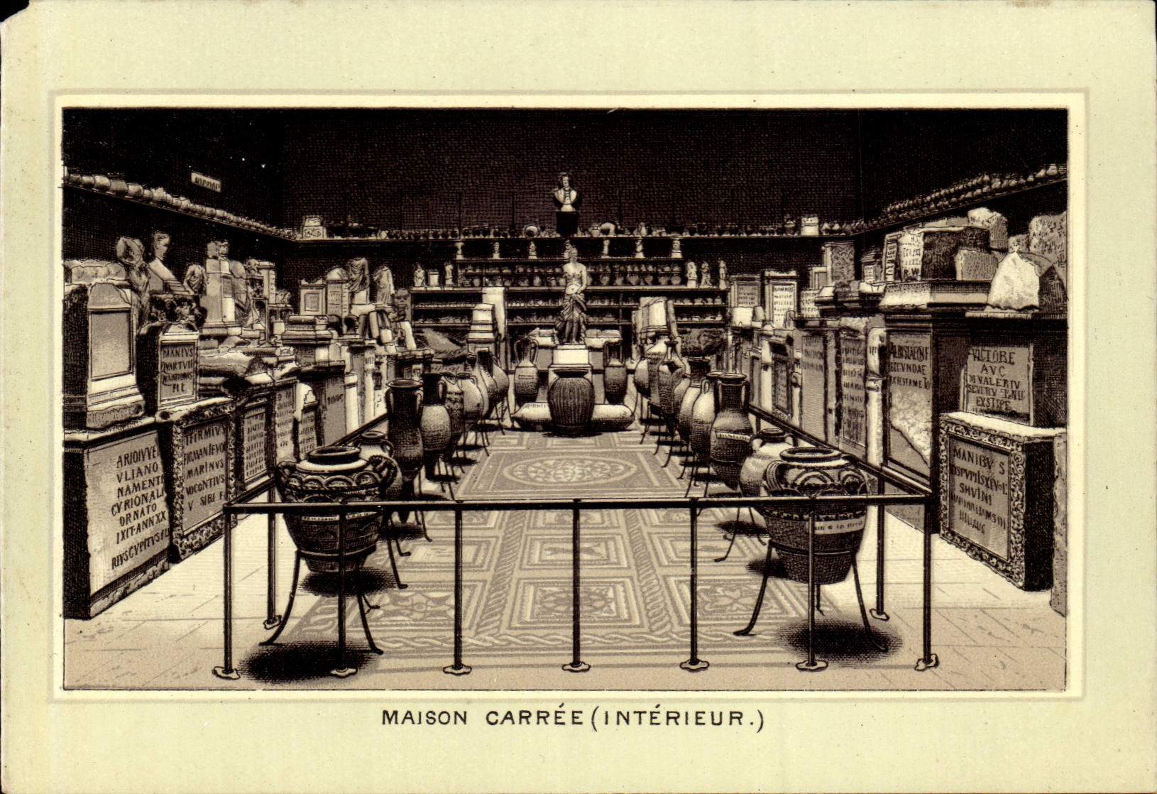 CPA Nimes quadratisches Haus (Innen)