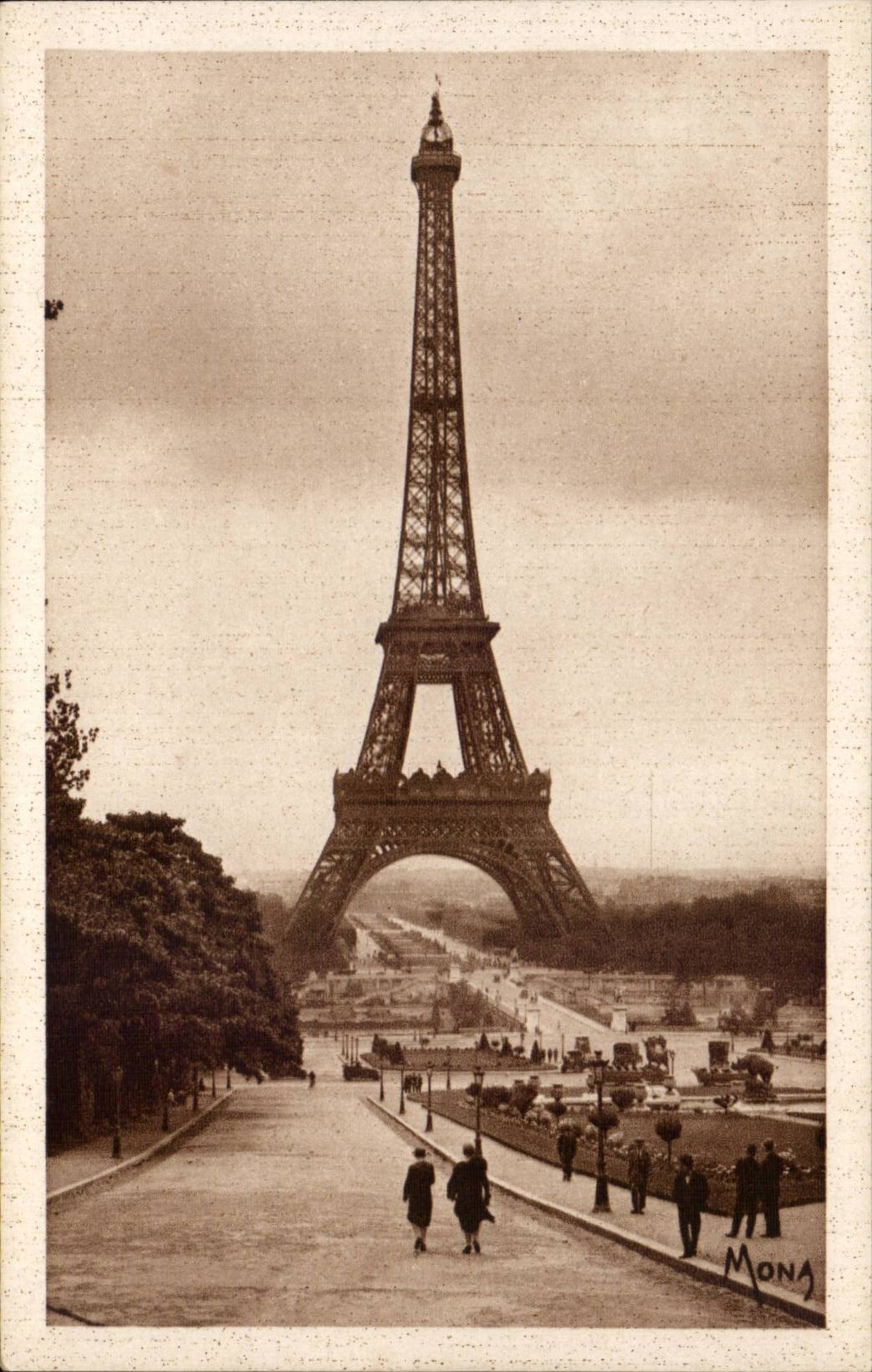 Paris CPA the Eiffel Tower