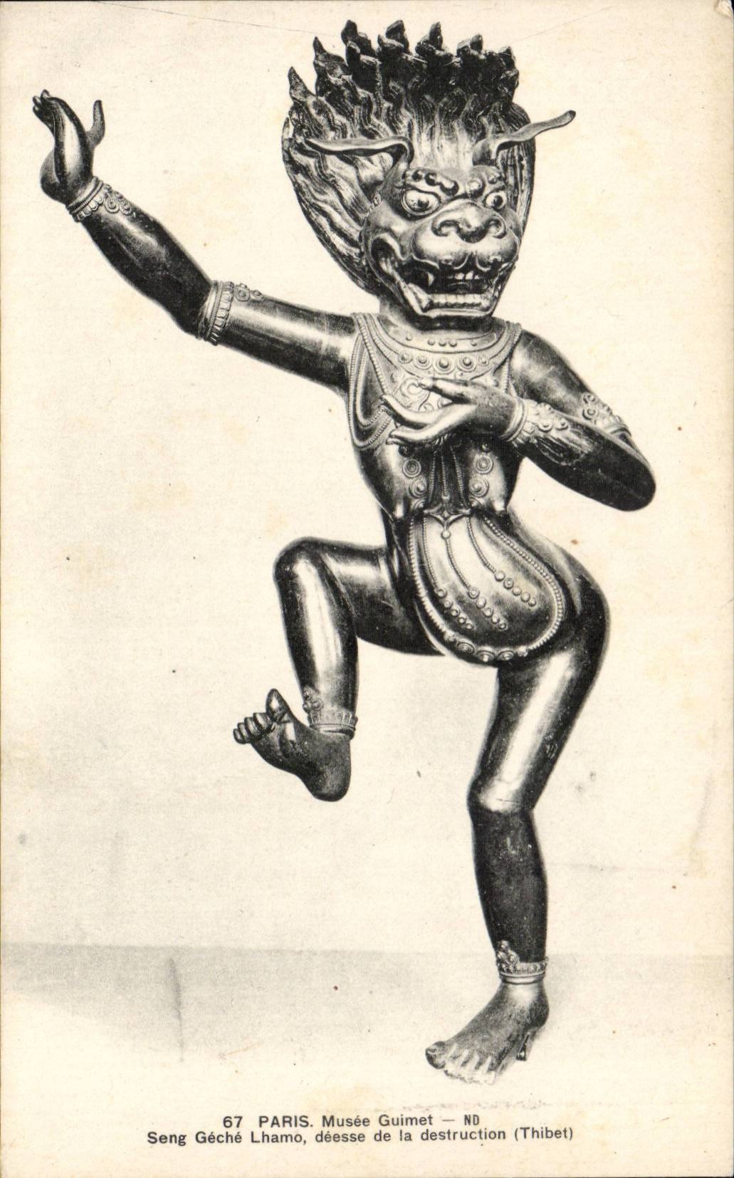 Paris CPA Musee Guimet Sang seche Lhamo deesse de la destruction