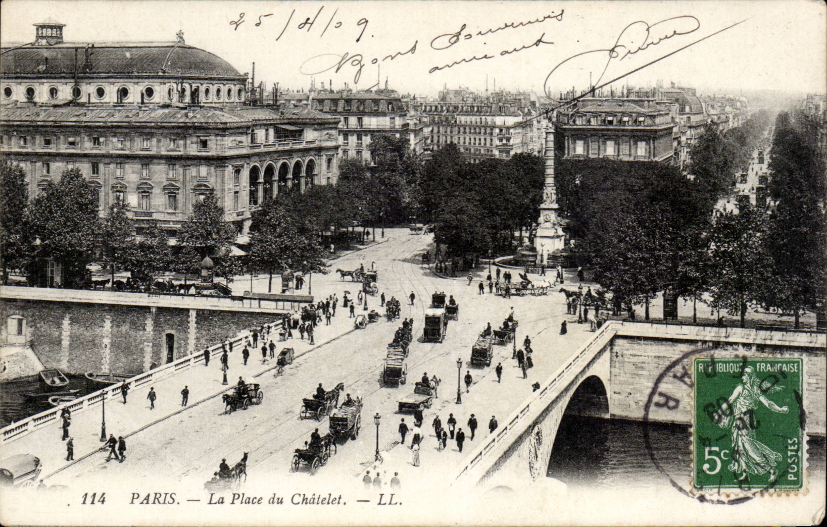 Paris CPA Place du Chatelet