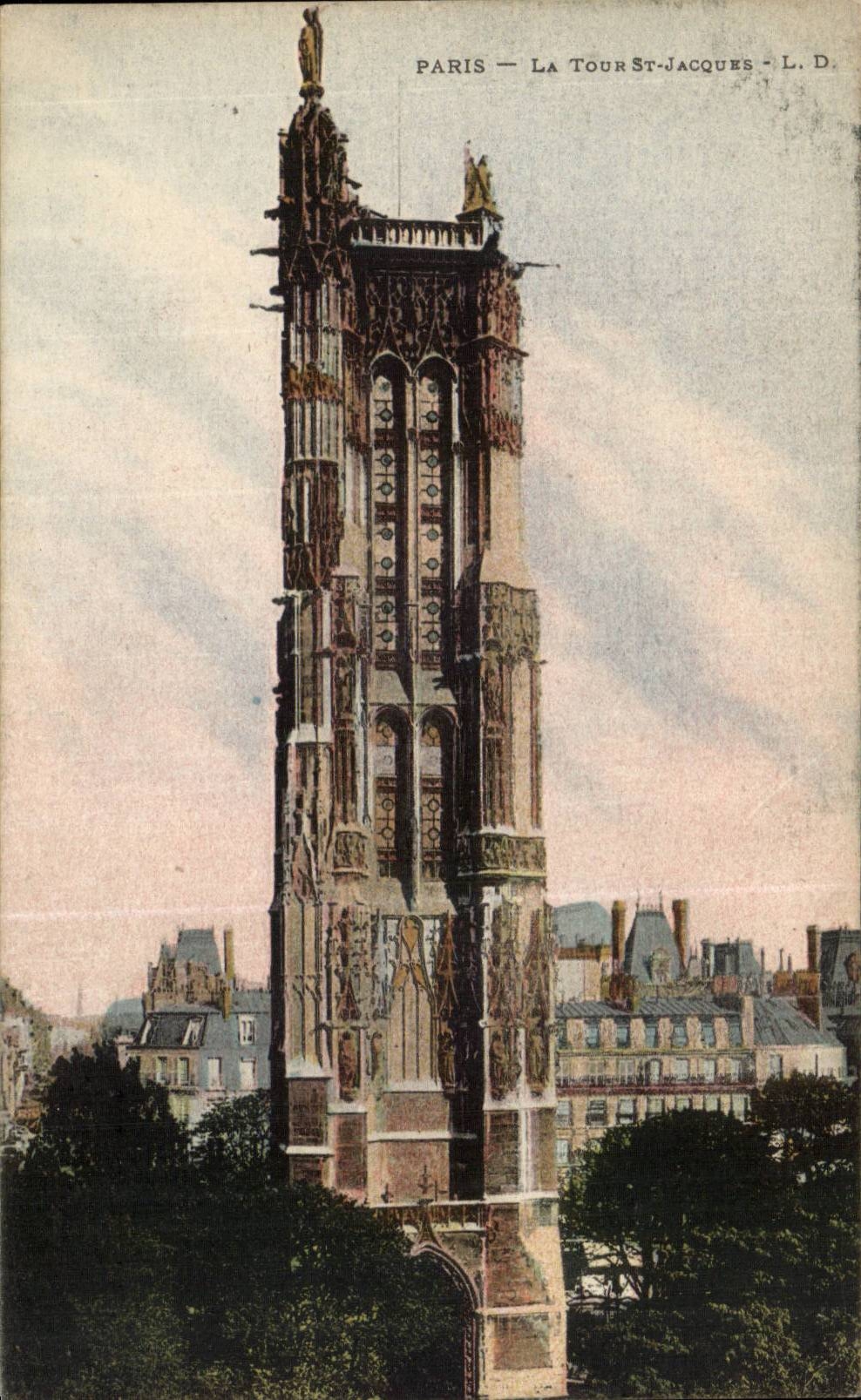 Paris CPA La Tour Saint Jacques