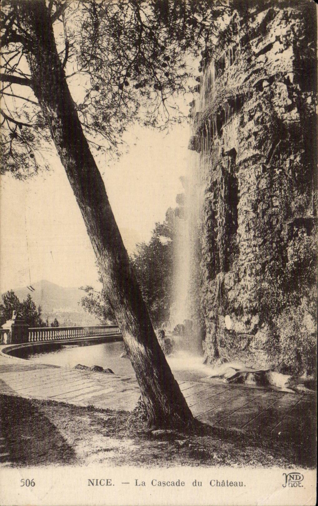 CPA Nice the cascade of the castle
