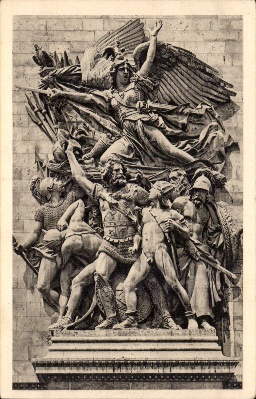 CPA Paris Arc de Triomphe of star the departure (Hard)