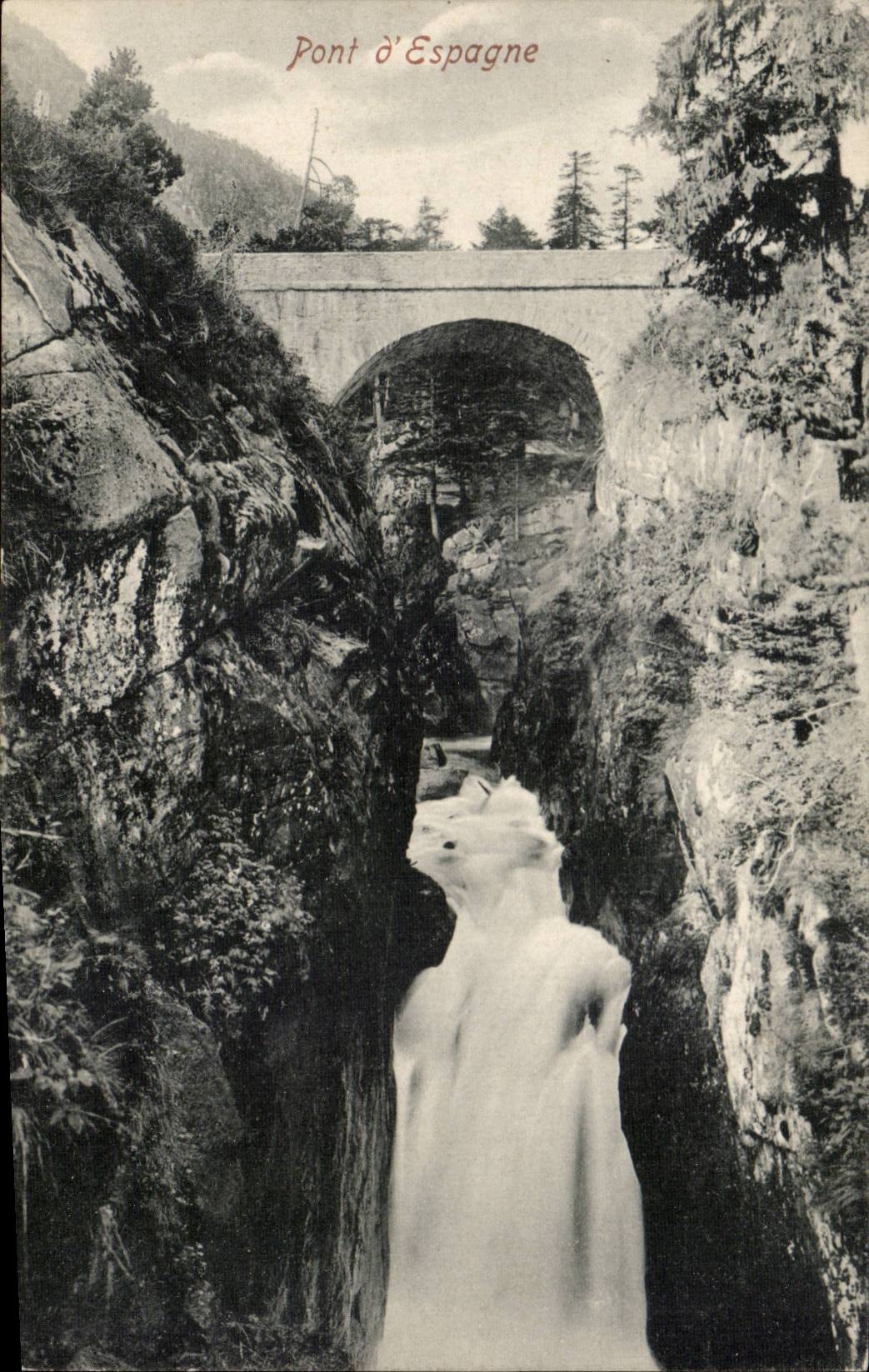 CPA Brucke von Spanien Cauterets