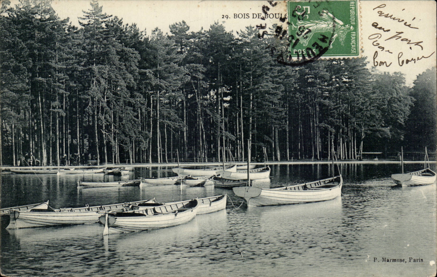 Paris - 16 - Bois de Boulogne - bateau - boat CPA