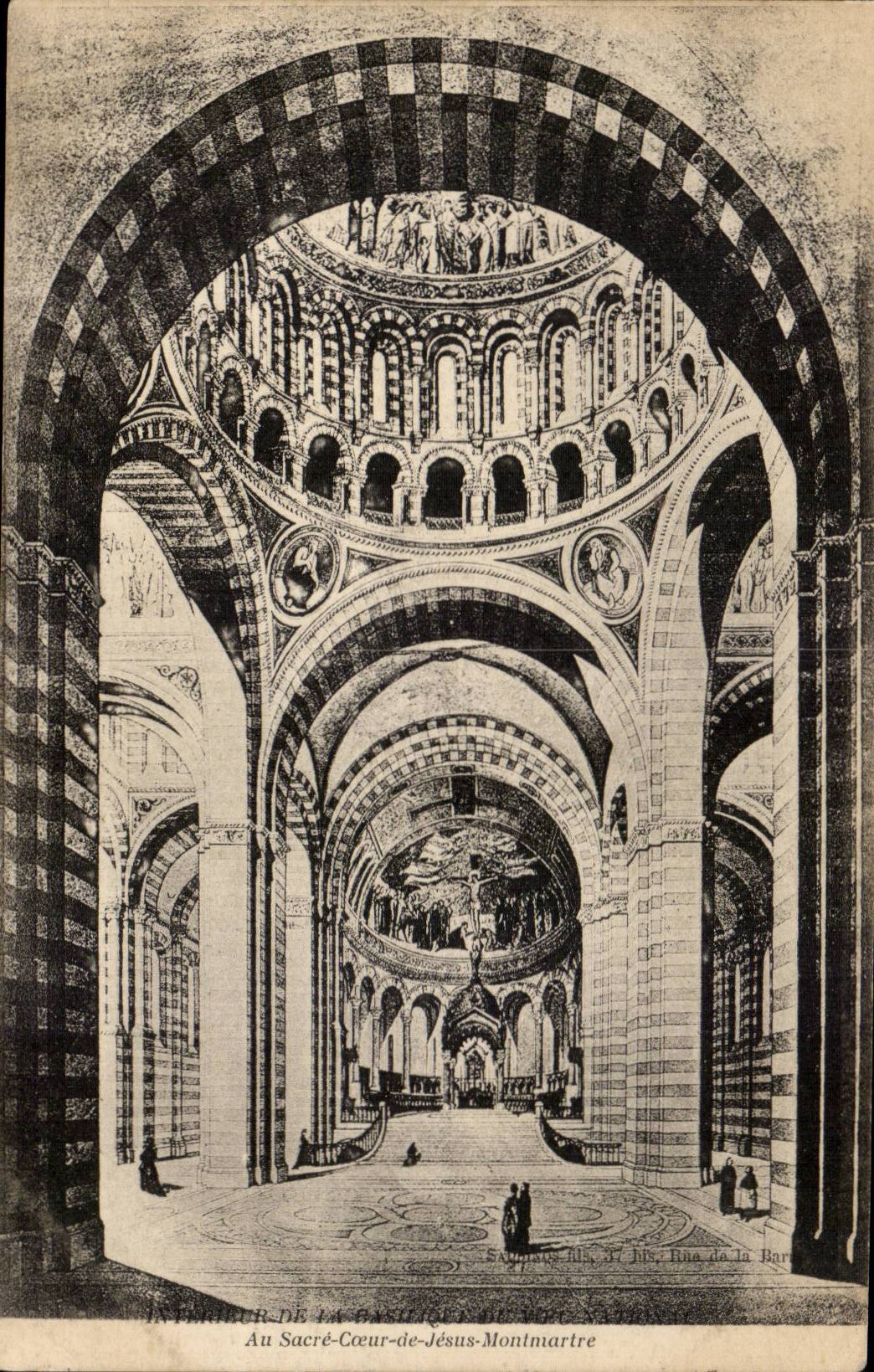 Paris - 18 - Au Sacre Coeur Jesus - Montmartre CPA