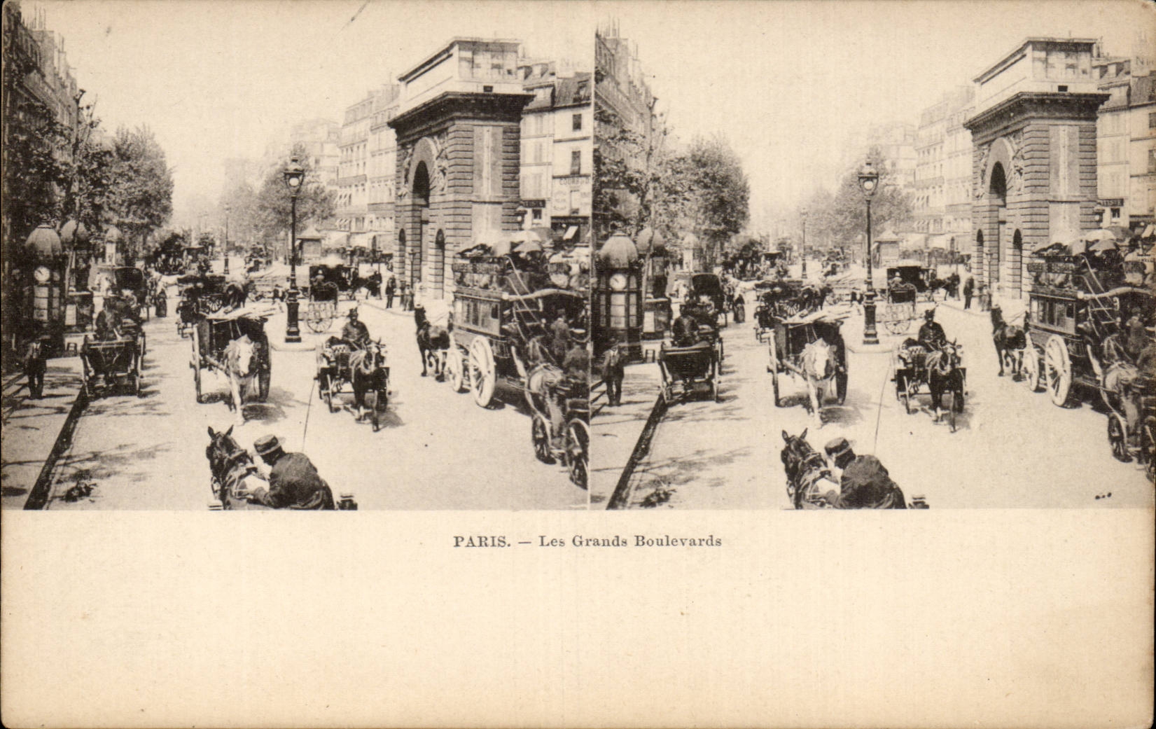 Paris - 9 - Les Grands Boulevards - Vue Stereoscopique - CPA 