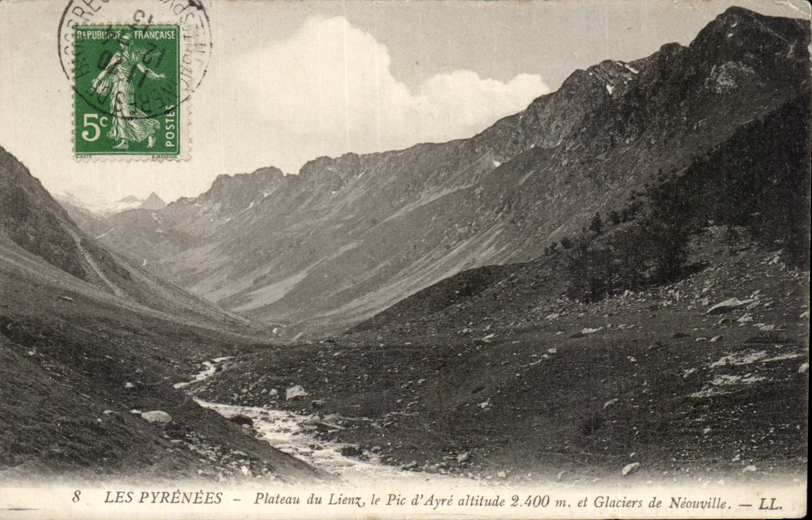 The Pyrenees - Plate of Lienz - the Peak of Ayre 2000m alt - CPA