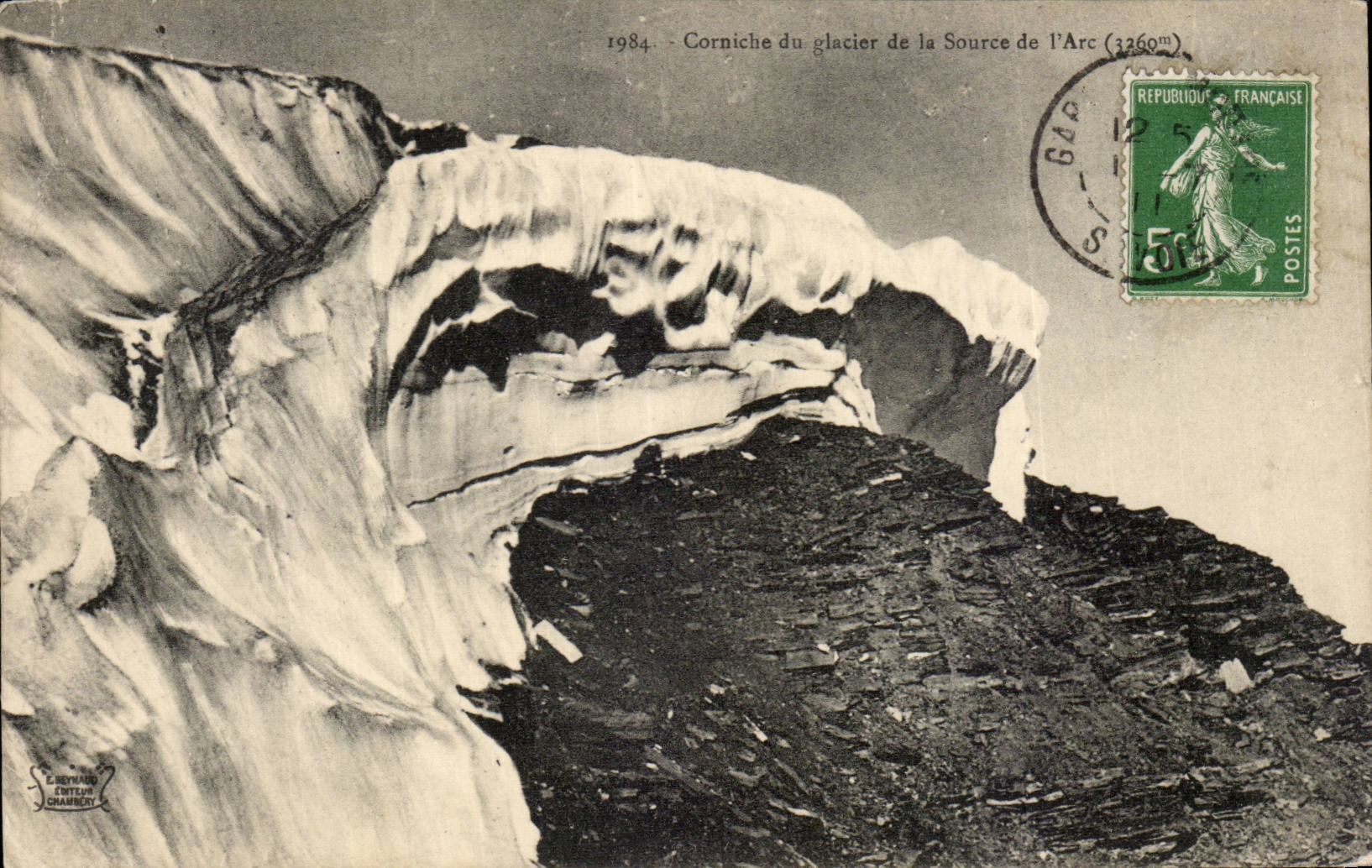 Cornice of the Glacier of the Source of the Arc - CPA