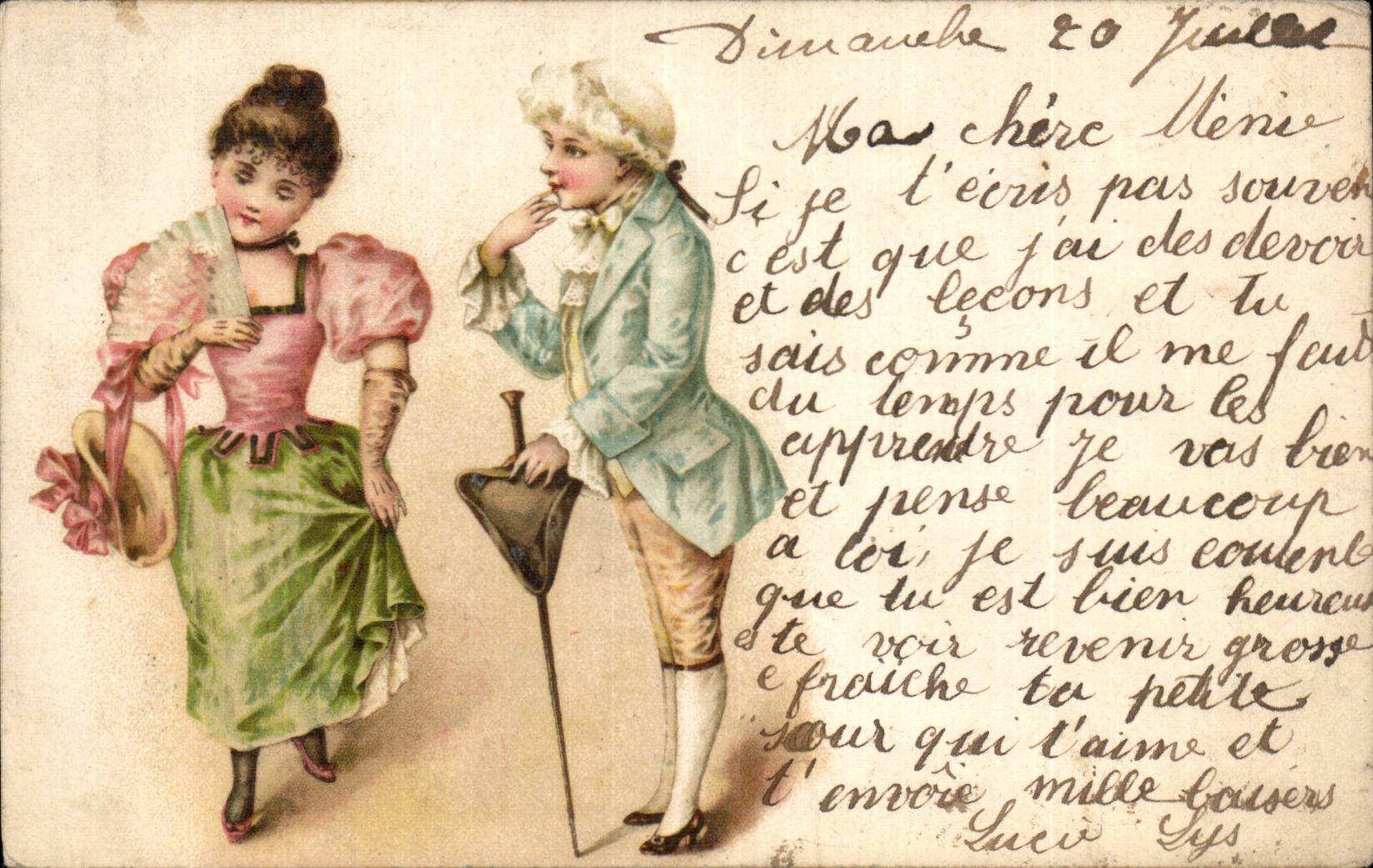 Fantasy - Children - children in elegant clothing - CPA