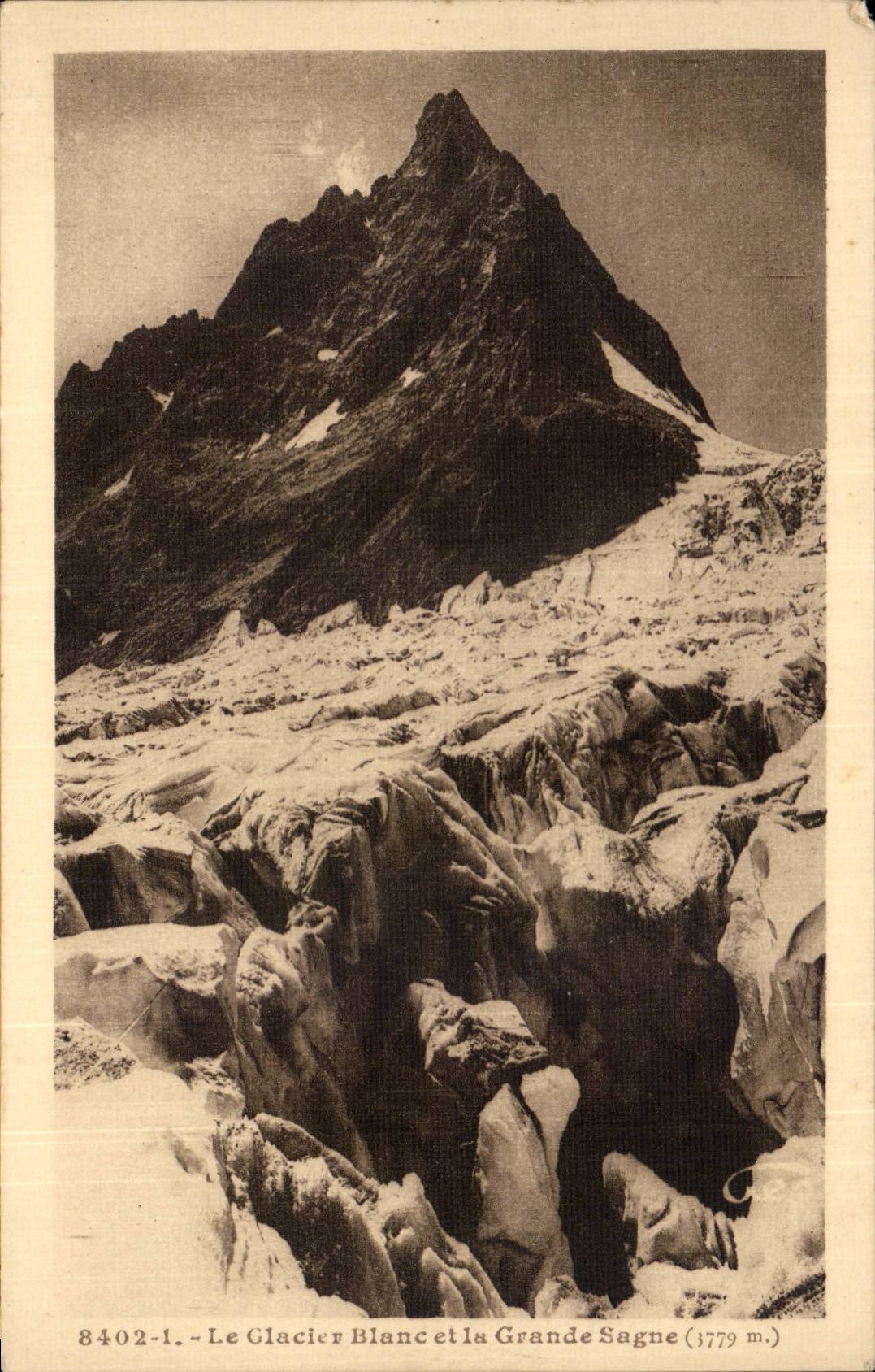 The White Glacier and Large Sagne - CPA