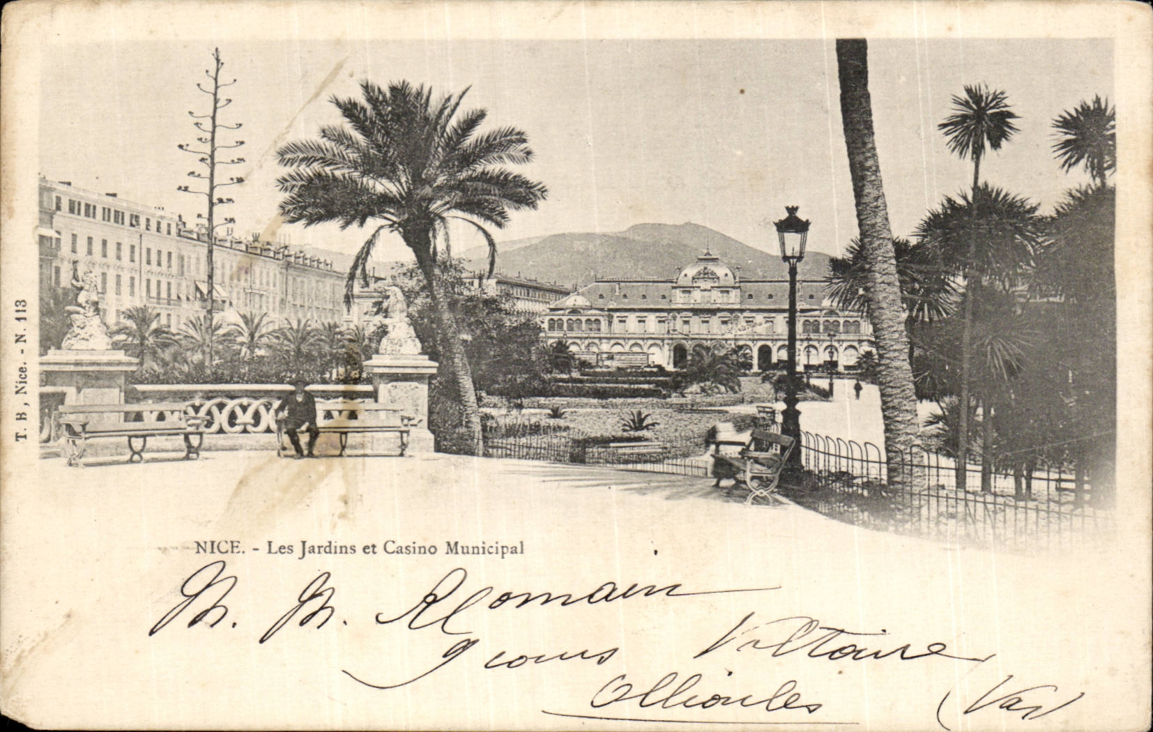 Nice - Gardens and the Municipal Casino - CPA