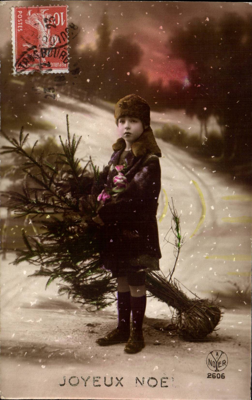 Fantasy - Child - Christmas - Christmas Tree - Fir tree CPA