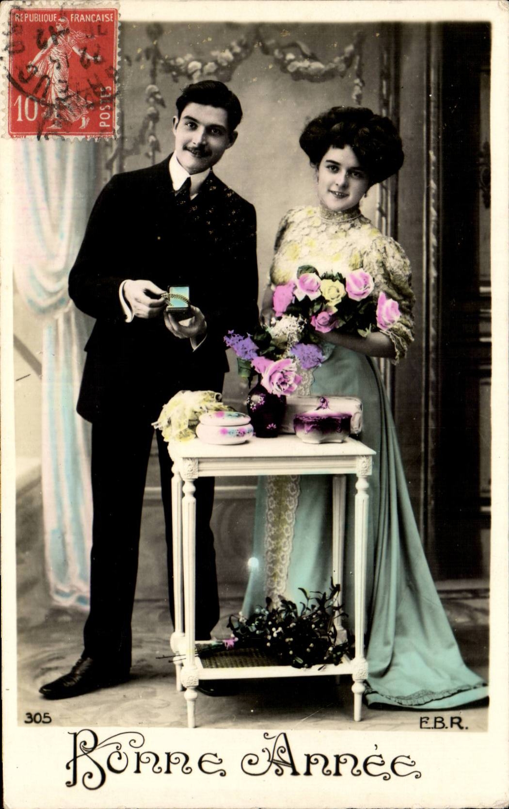 Fantaisie - Happy Couple CPA 