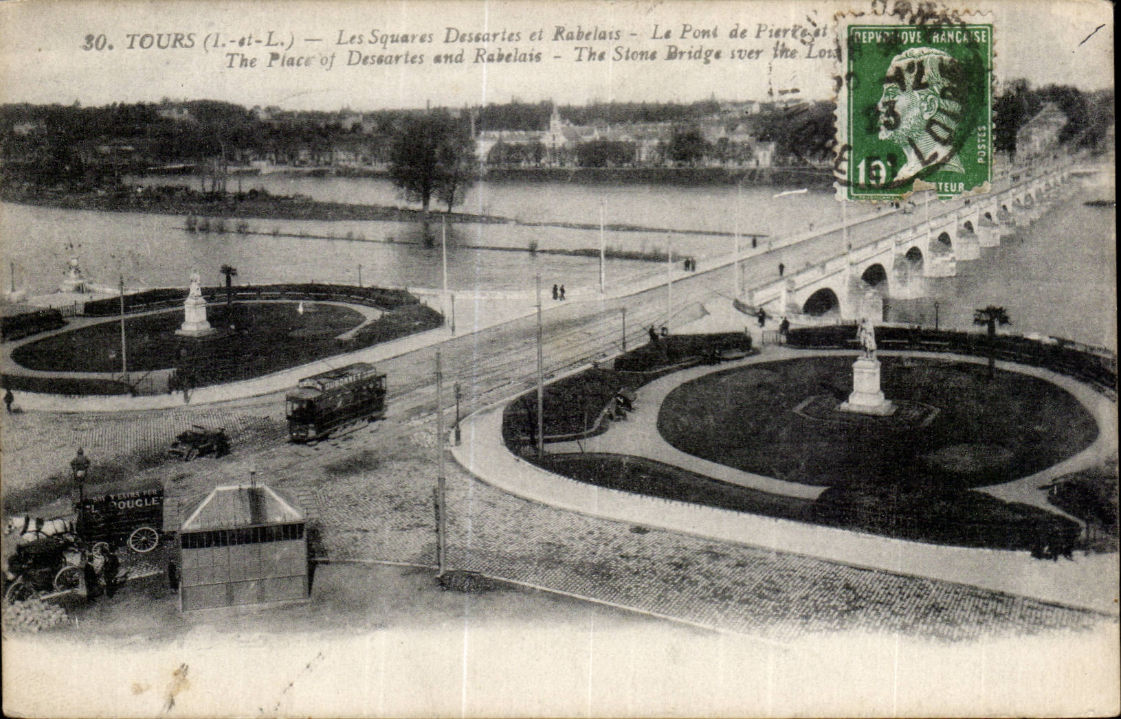 Tours - Les Squares Descartes CPA 