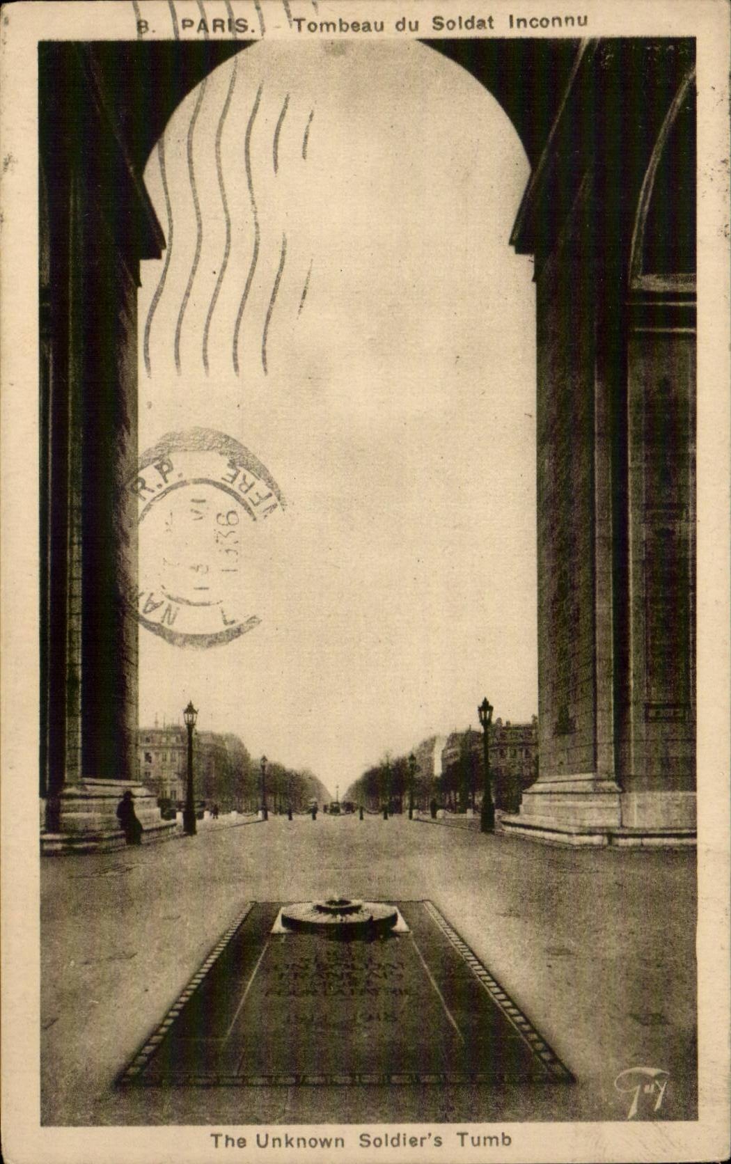 Paris - 8 - Tomb of the Unknown Soldier - Arc de Triomphe - CPA