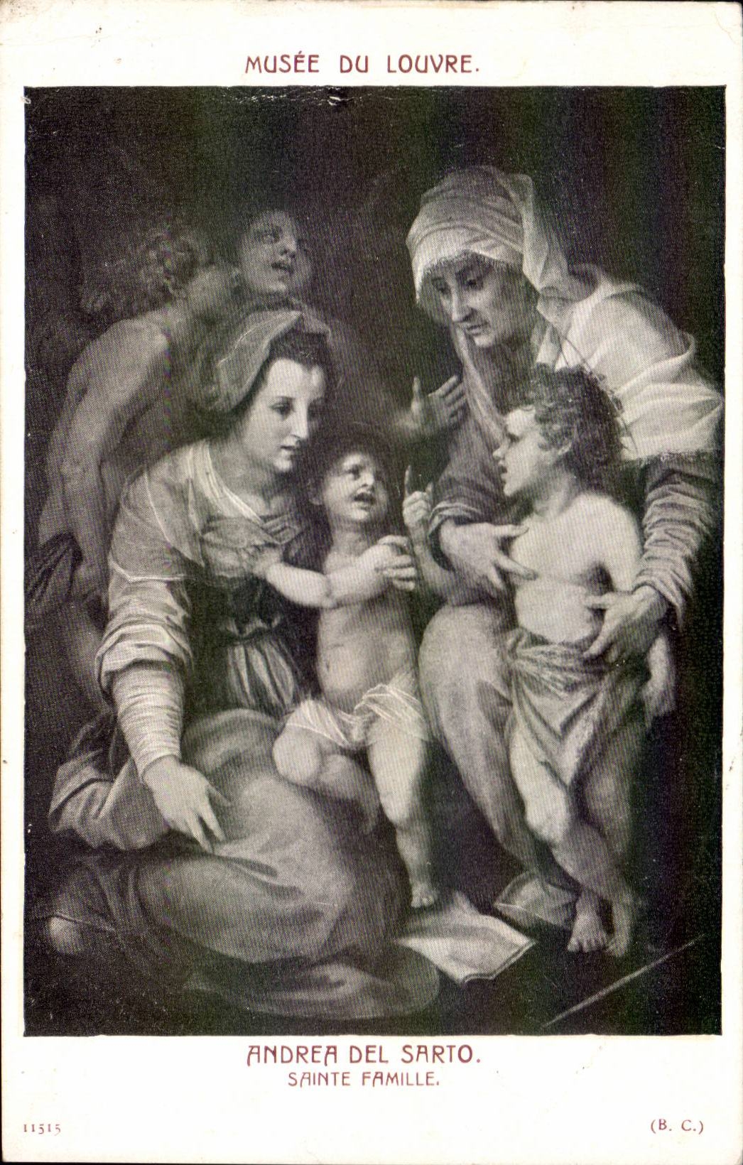 Paris -1 - Musee du Louvre - Andrea Del Sarto - Sainte Famille - CPA