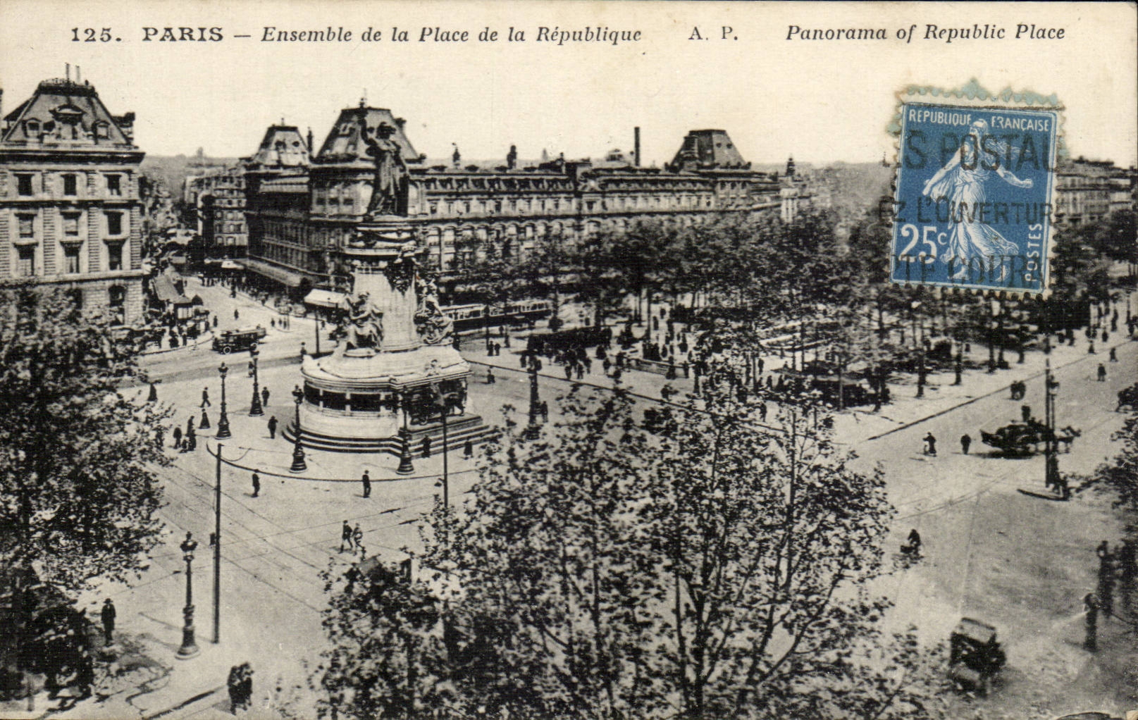 Paris - 10 - Together of the Place of the Republic - CPA