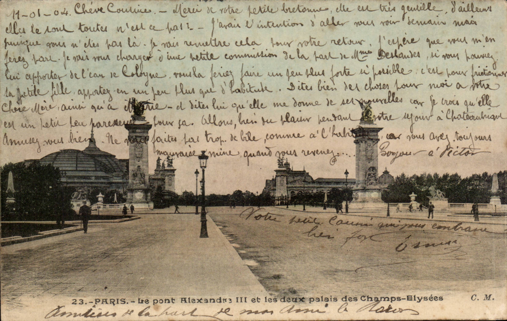 Paris - 7 - Bridge Alexandre II and Two Palates of Champs Elysees - CPA