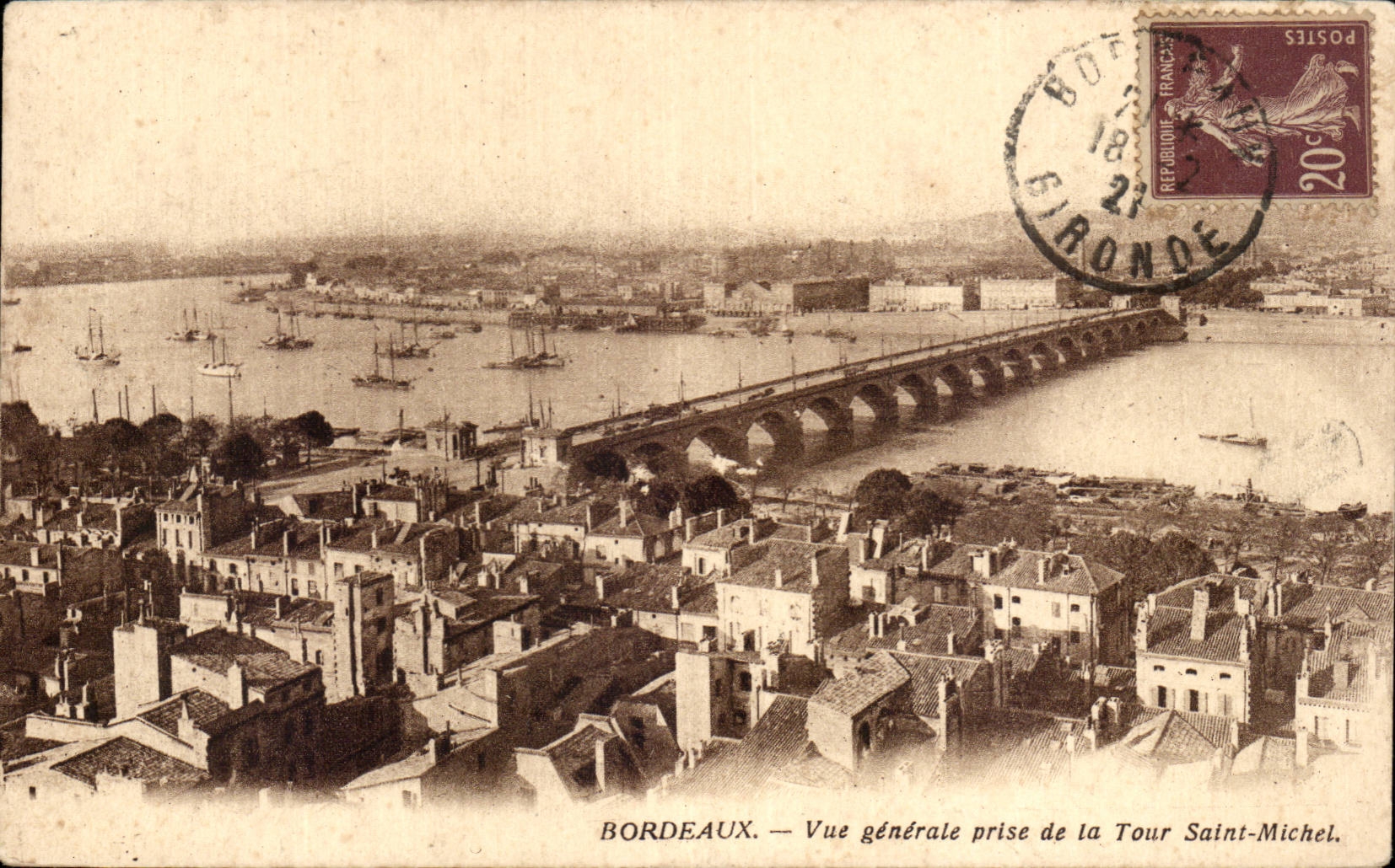 Bordeaux CPA View taken of the tower Michel Saint
