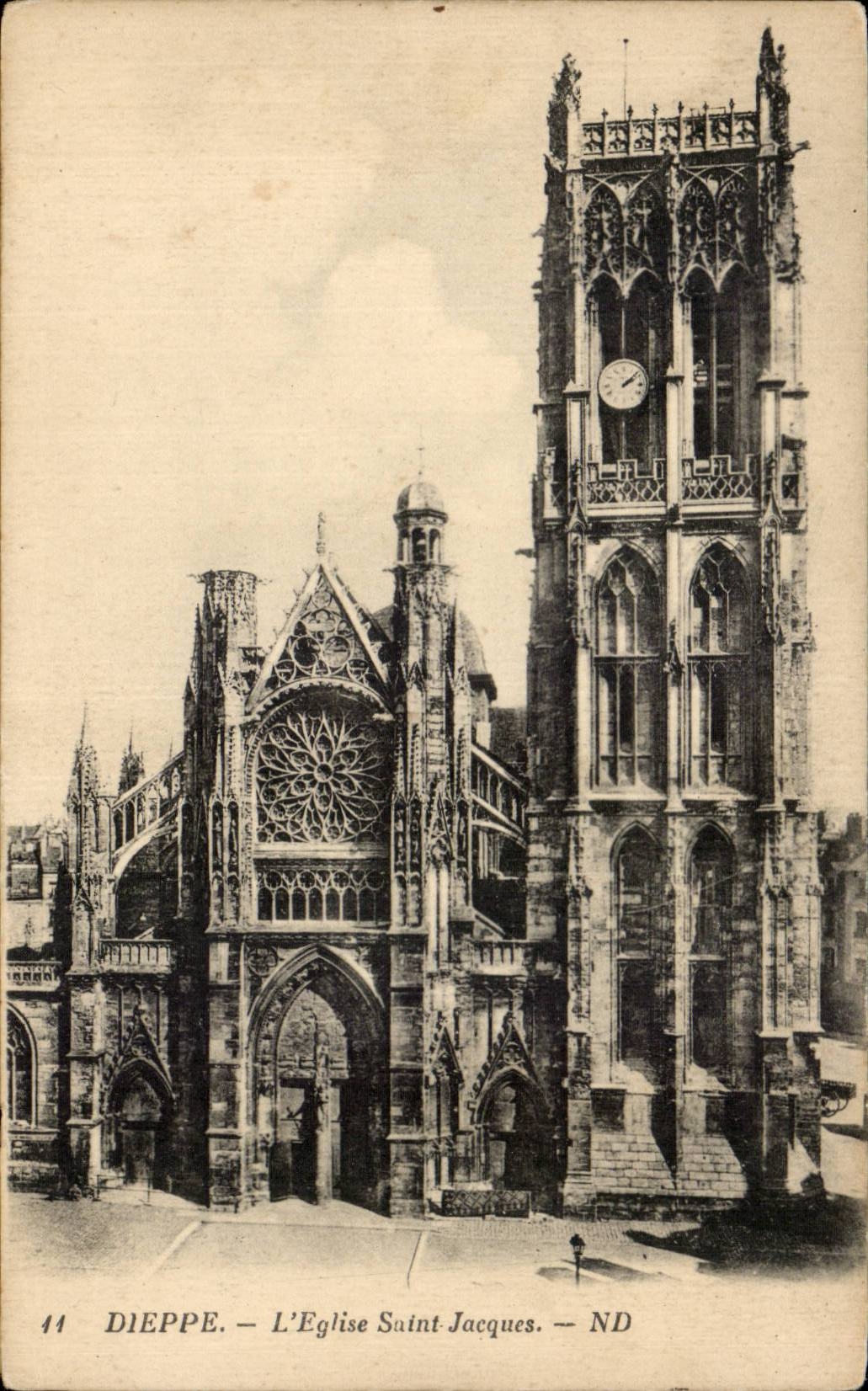 CPA Dieppe the church Saint Jacques