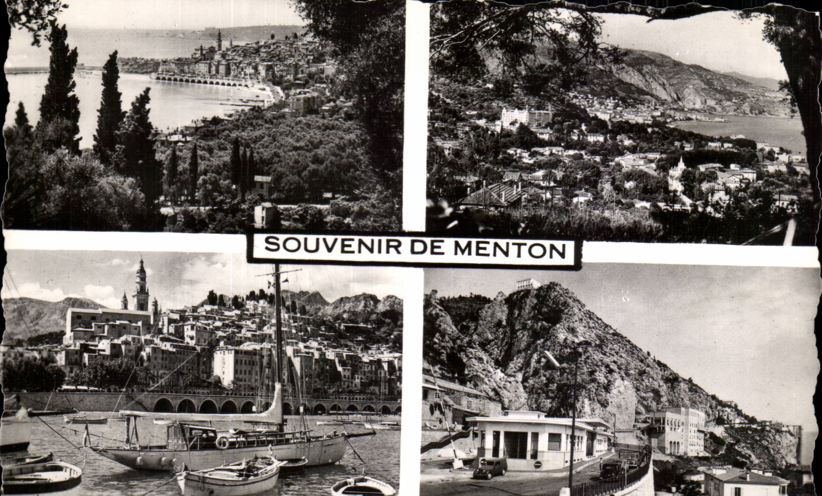 MODERN CARD Souvenir of Menton