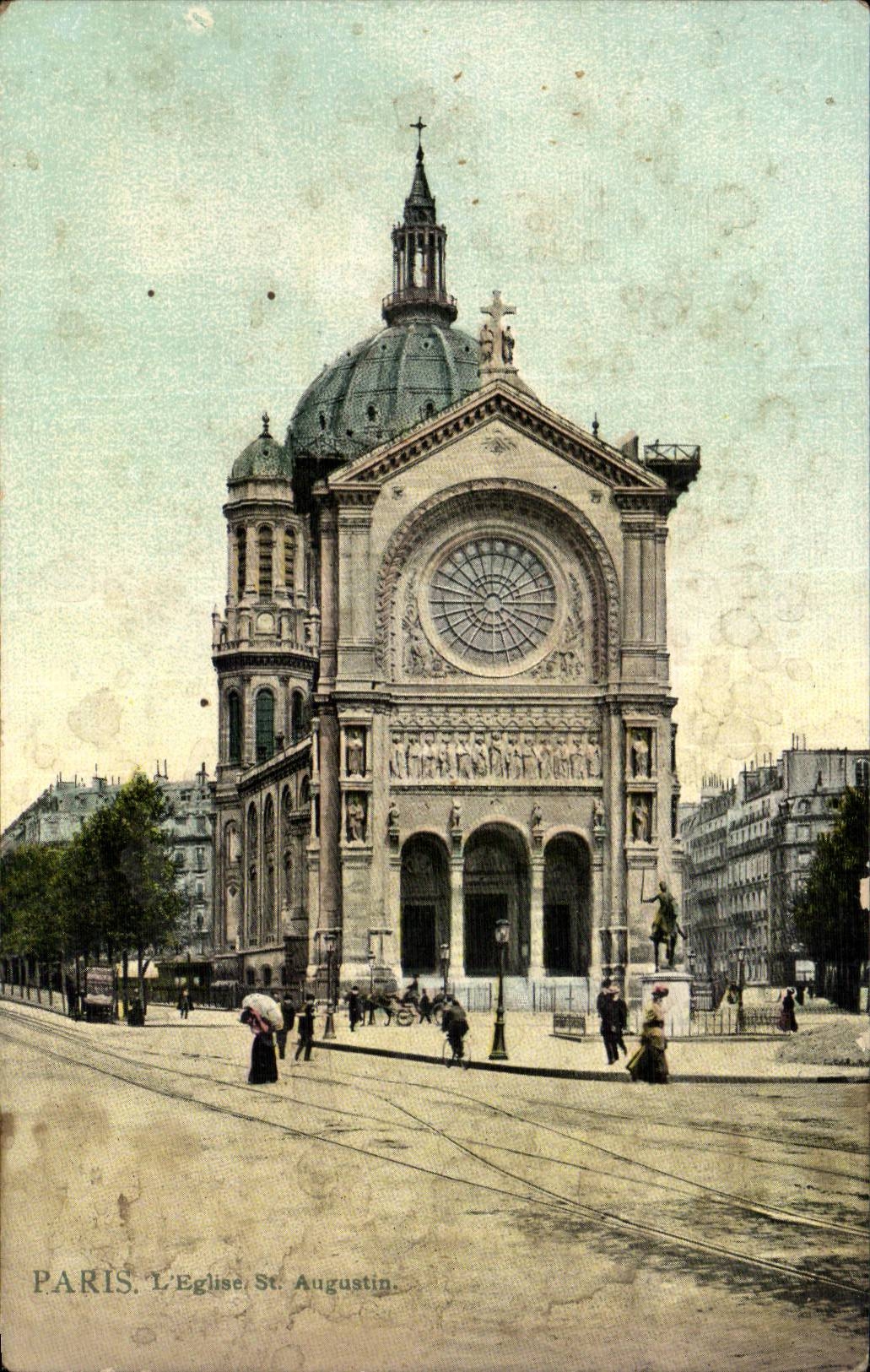 Paris CPA Church Saint Augustin