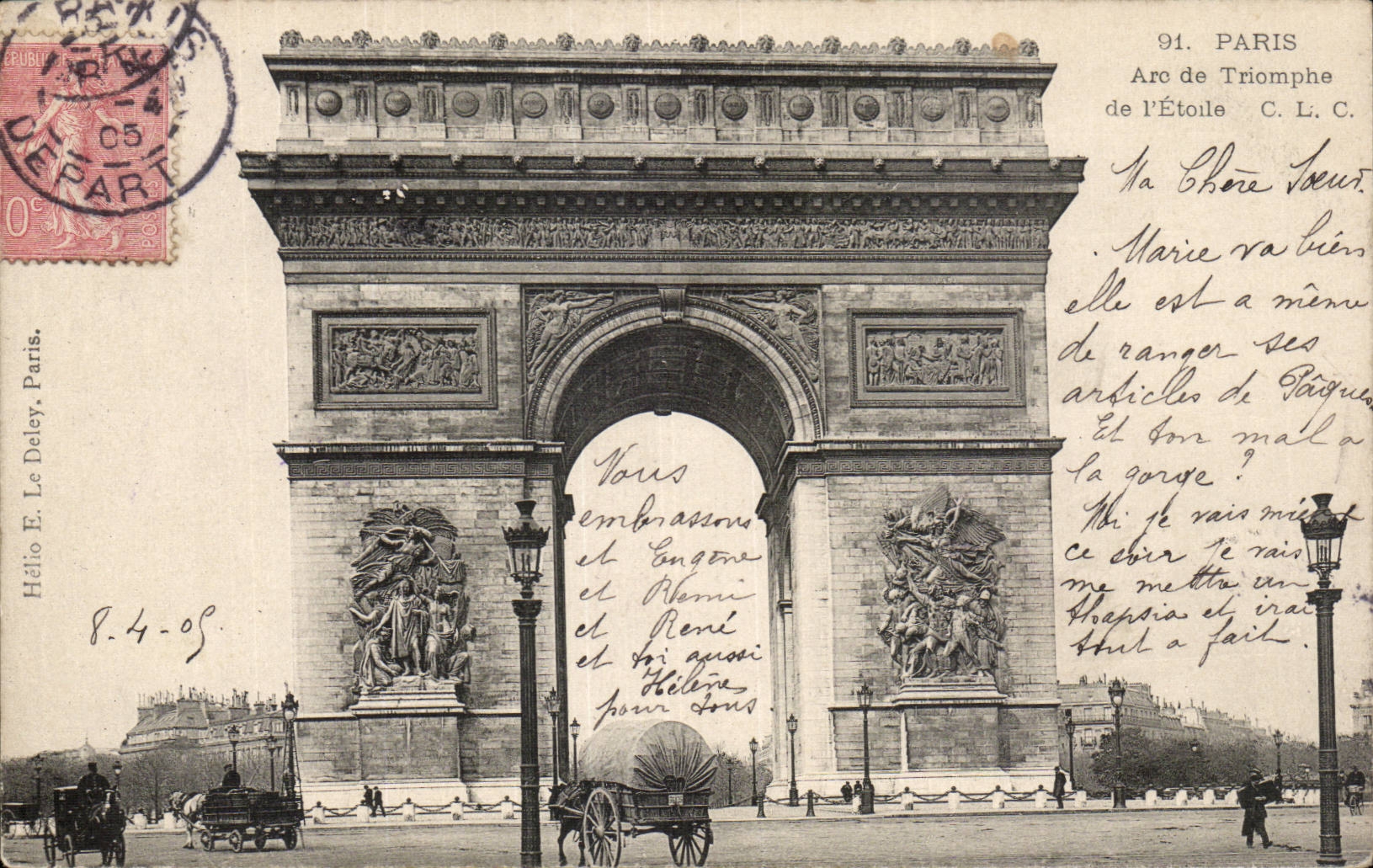 CPA Paris Arc de Triomphe of Etoile