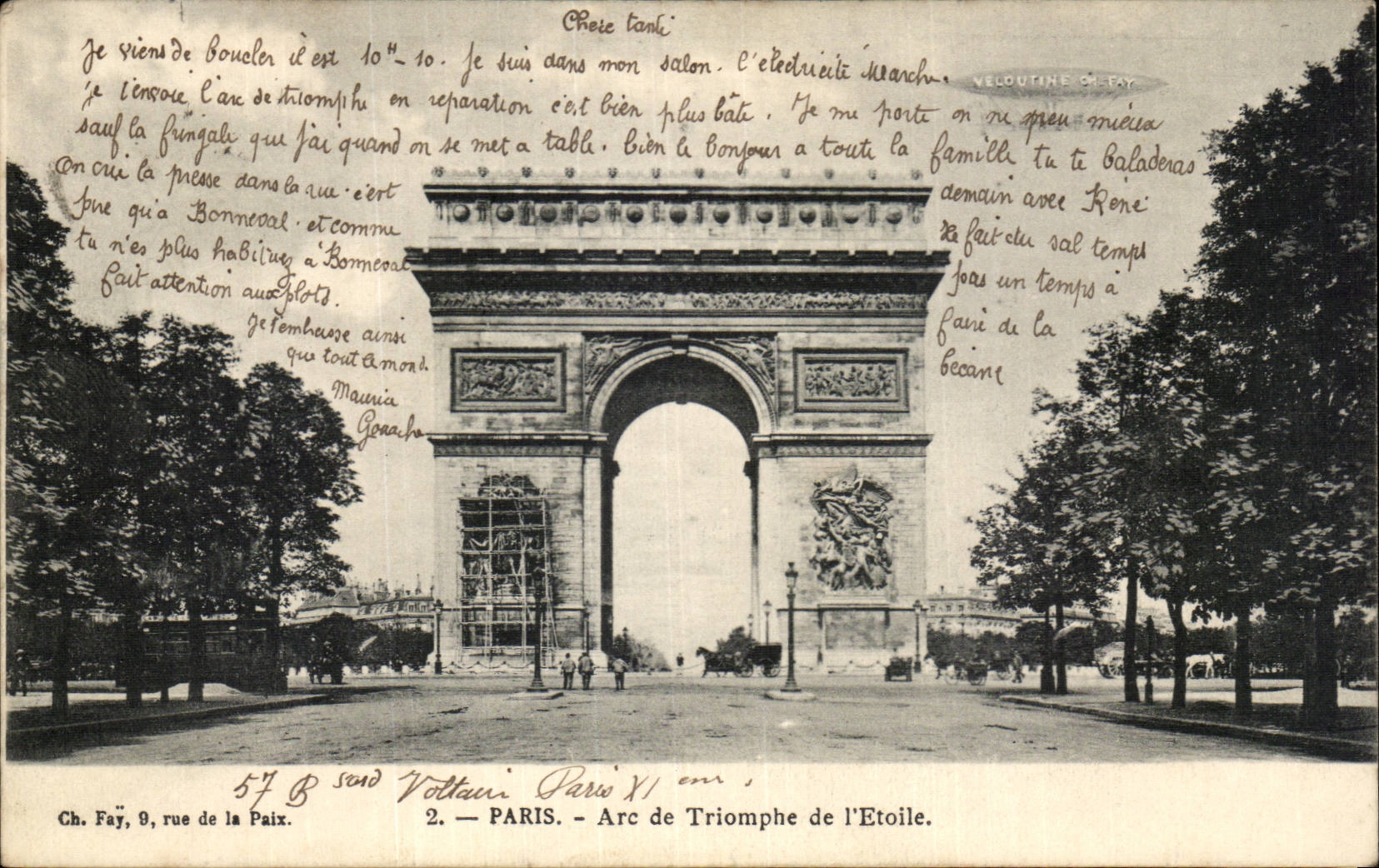 CPA Paris Arc de Triomphe of Etoile