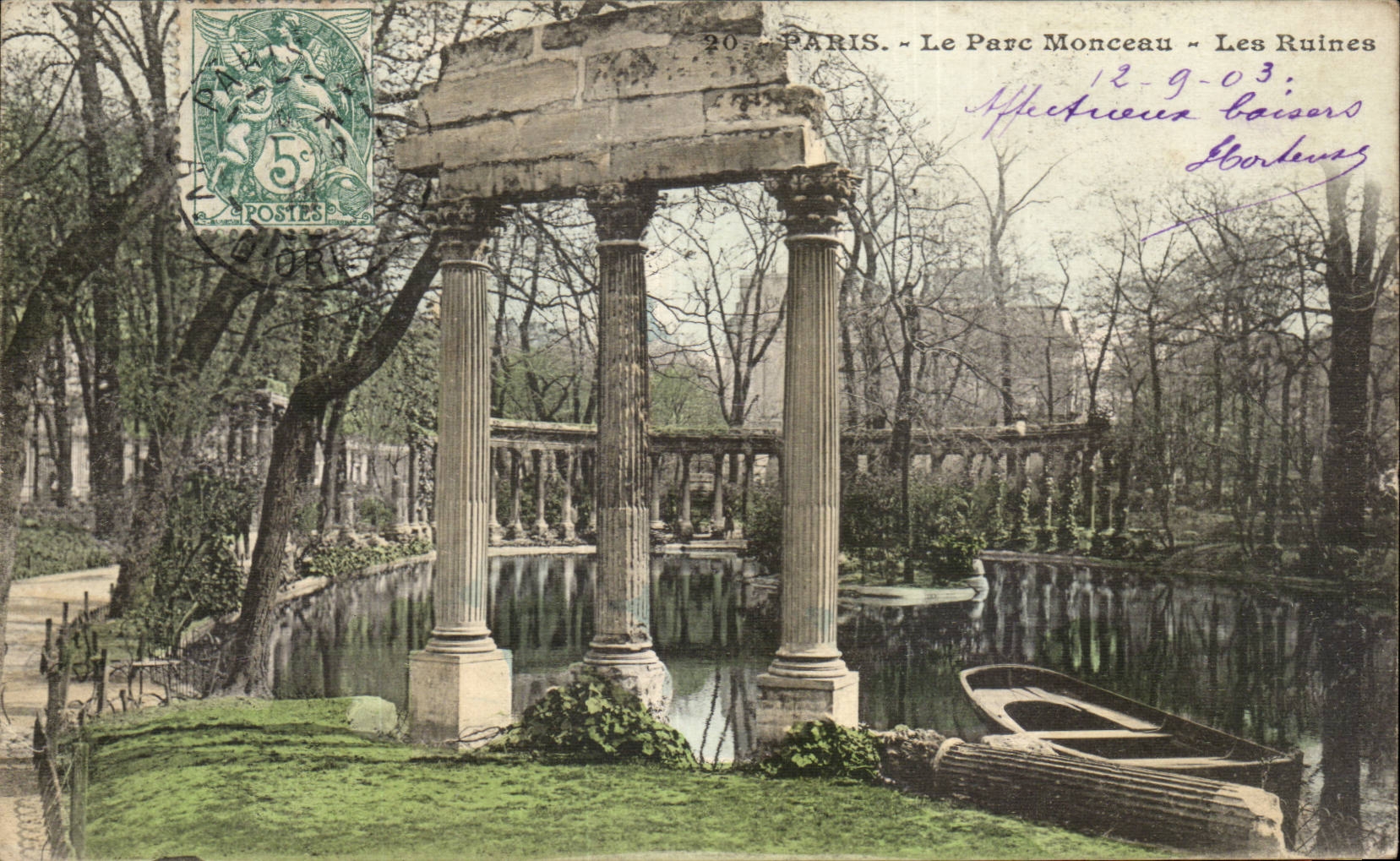 CPA Paris the park Heap ruins