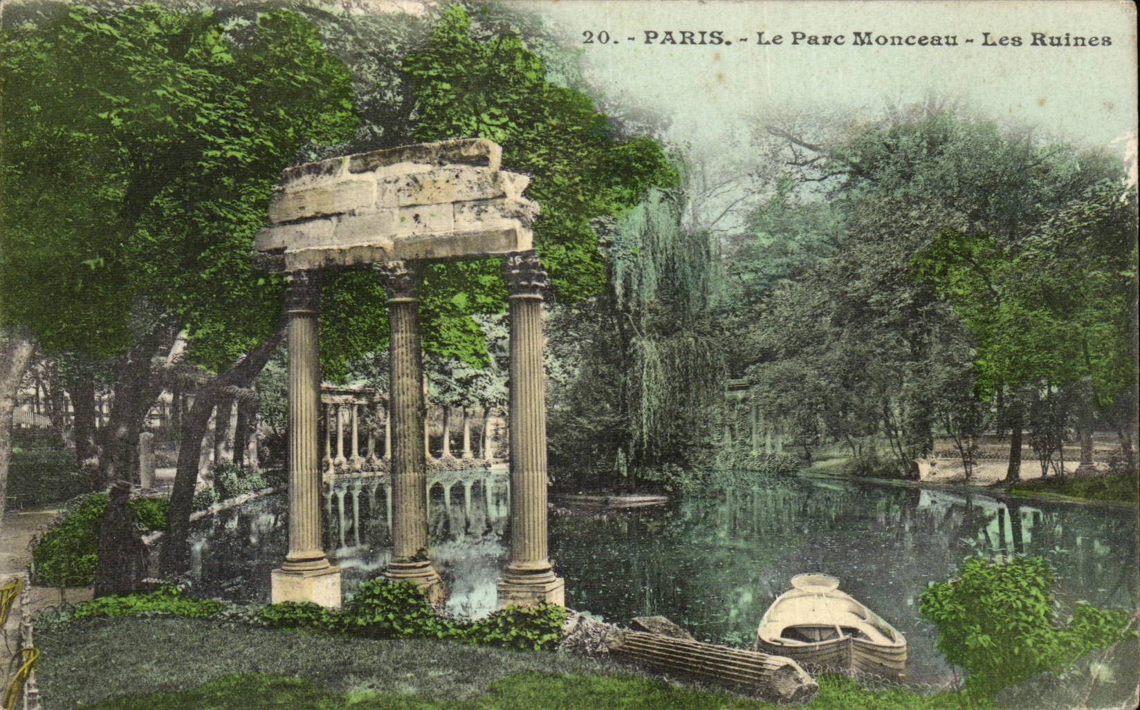 CPA Paris the park Heap ruins