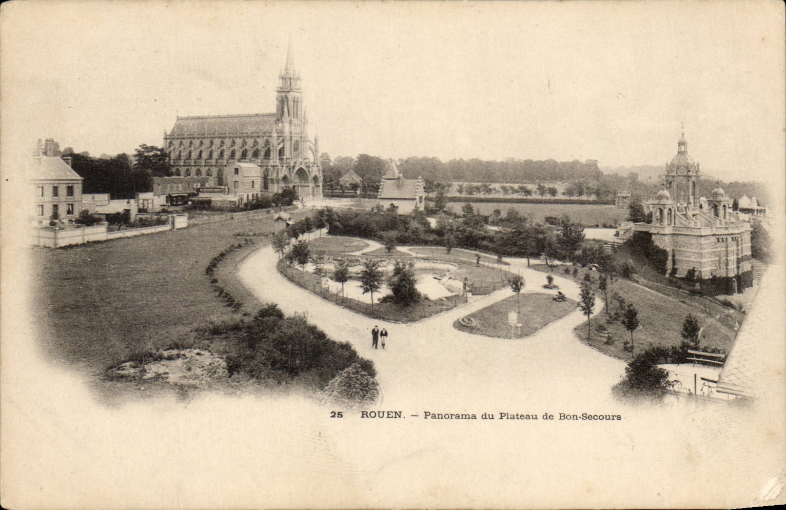 Rouen CPA Panorama of the plate of Good Help