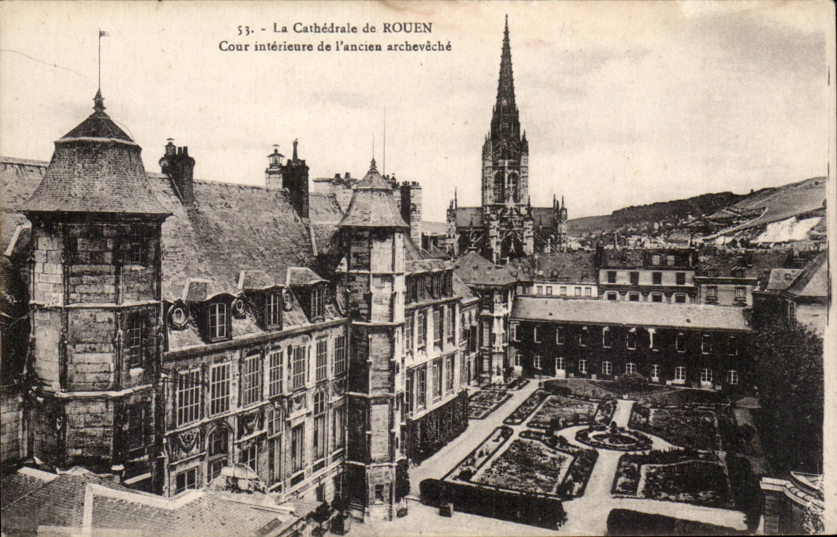 Rouen CPA Cathedral interior Court of the old archbishop's palace