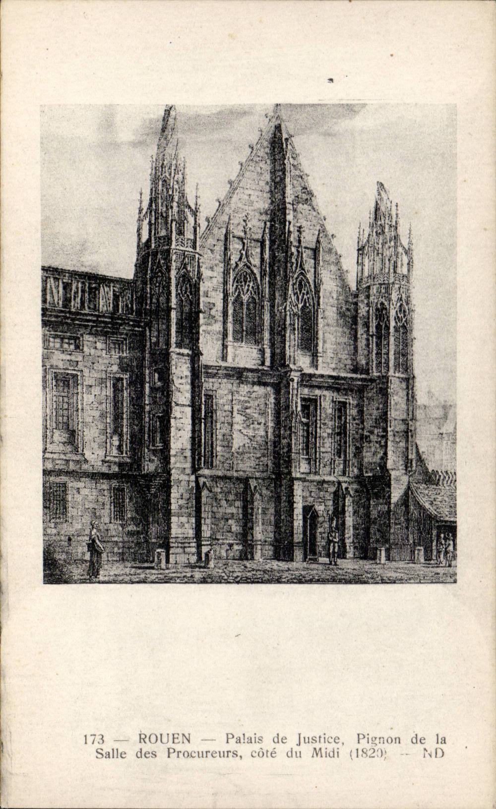 Rouen CPA Law courts Pignon of the room of the prosecutors dimensions South