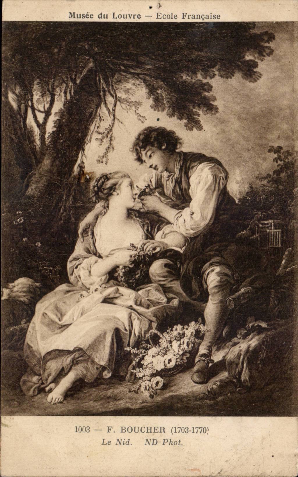 CPA Musee du Louvre Paris Boucher Le nid